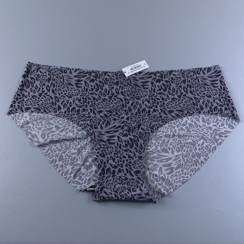 Adore‎ Me Womens Size 0X Purple Black Printed Lightweight Hipster Panty NWT